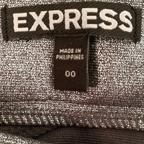 Express Silver Bandage Skirt Size 00 - Picture 3 of 5